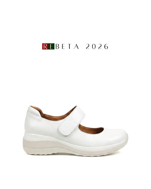 REBETA Deri Kadın Yüksek Tabanlı Beyaz Ayakkabı