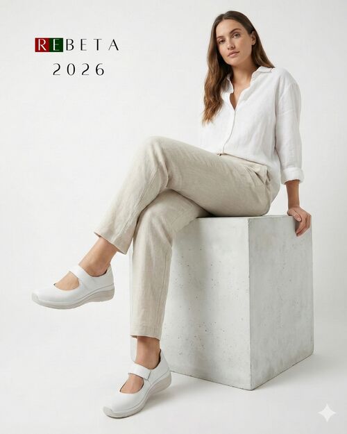 REBETA Deri Kadın Yüksek Tabanlı Beyaz Ayakkabı