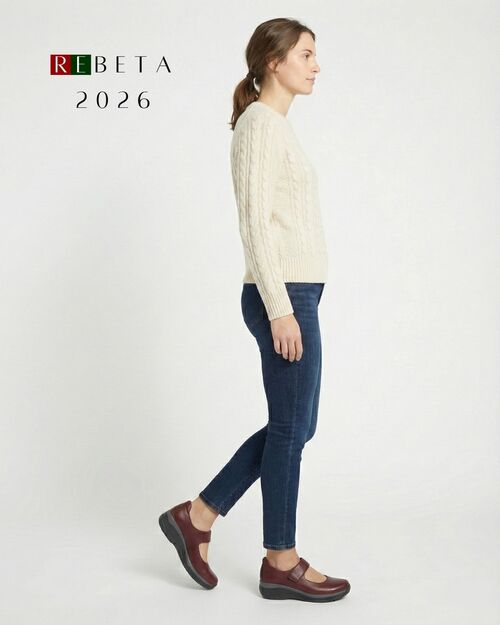 REBETA Deri Kadın Yüksek Tabanlı Bordo Ayakkabı