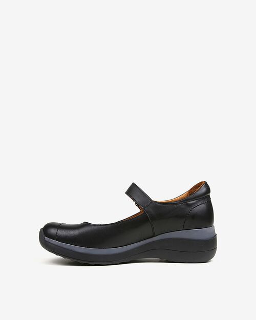 REBETA Deri Kadın Yüksek Tabanlı Siyah Ayakkabı