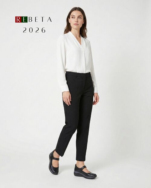 REBETA Deri Kadın Yüksek Tabanlı Siyah Ayakkabı