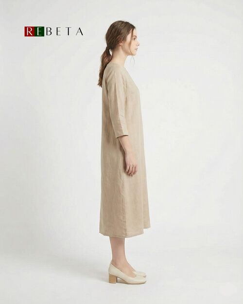 REBETA Deri Kadın Topuklu Bej Ayakkabı