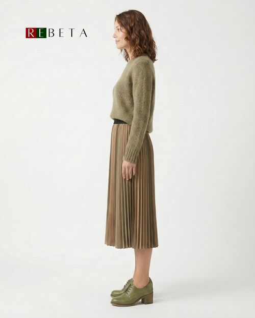 REBETA Deri Kadın Su Yeşili Topuklu Ayakkabı