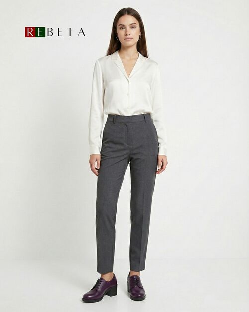 REBETA Deri Kadın Mor Topuklu Ayakkabı