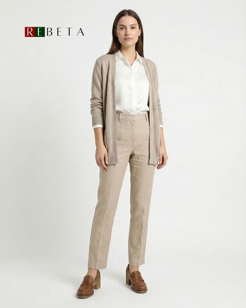 REBETA Deri Kadın Taba Topuklu Loafer Ayakkabı