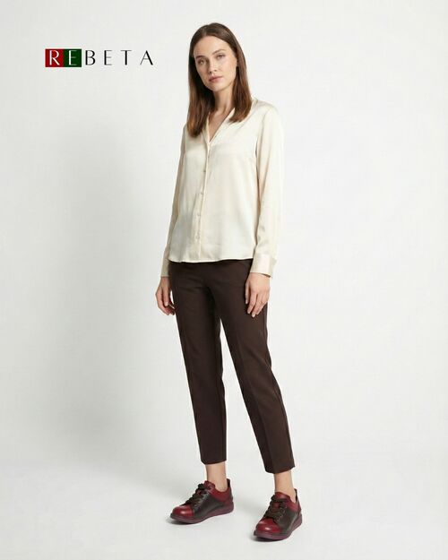 REBETA Deri Kadın Kahve Kombin Ayakkabı