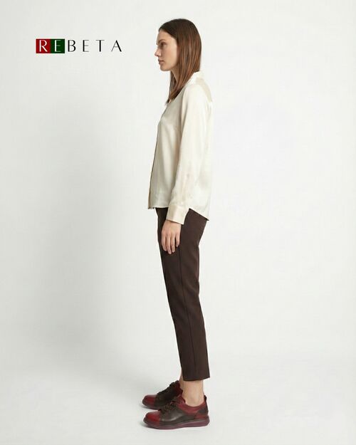 REBETA Deri Kadın Kahve Kombin Ayakkabı