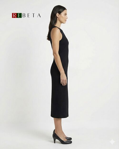 REBETA Deri Kadın Topuklu Siyah Ayakkabı