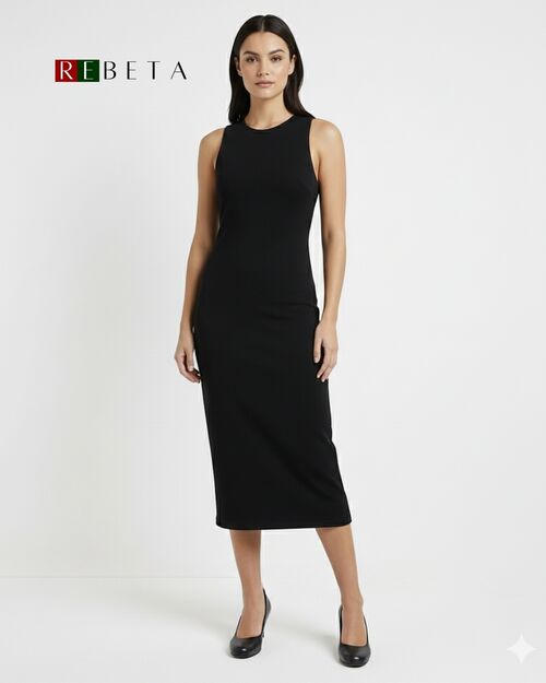 REBETA Deri Kadın Topuklu Siyah Ayakkabı