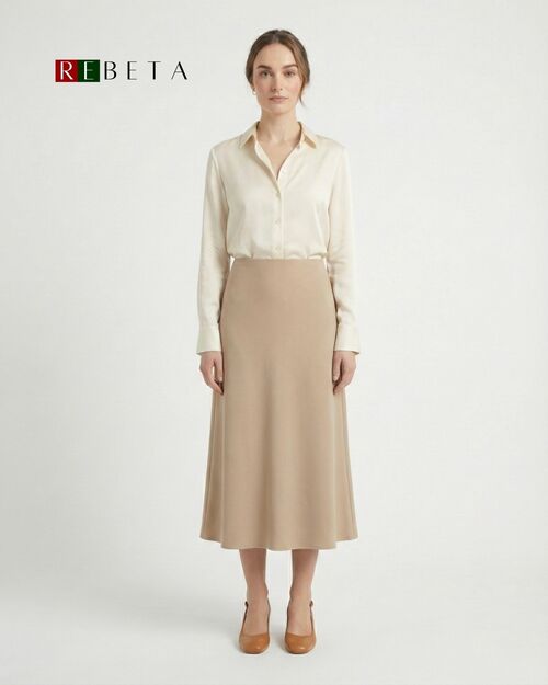 REBETA Deri Kadın Topuklu Taba Ayakkabı