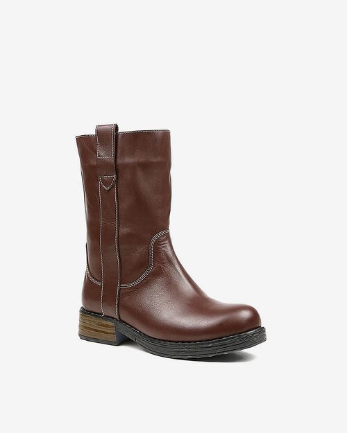 REBETA Deri Kadın Kahve Rengi Bot