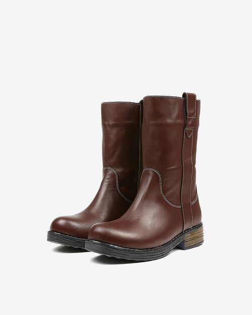 REBETA Deri Kadın Kahve Rengi Bot