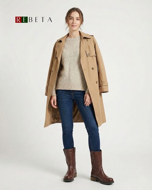 REBETA Deri Kadın Kahve Rengi Bot