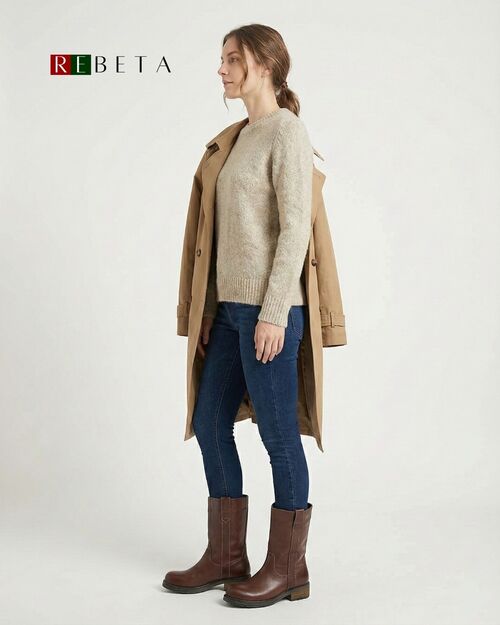 REBETA Deri Kadın Kahve Rengi Bot