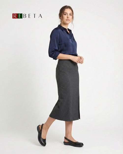 REBETA Deri Kadın Sandalet Siyah