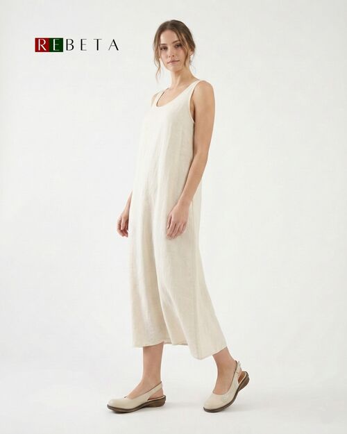 REBETA Deri Kadın Sandalet Bej