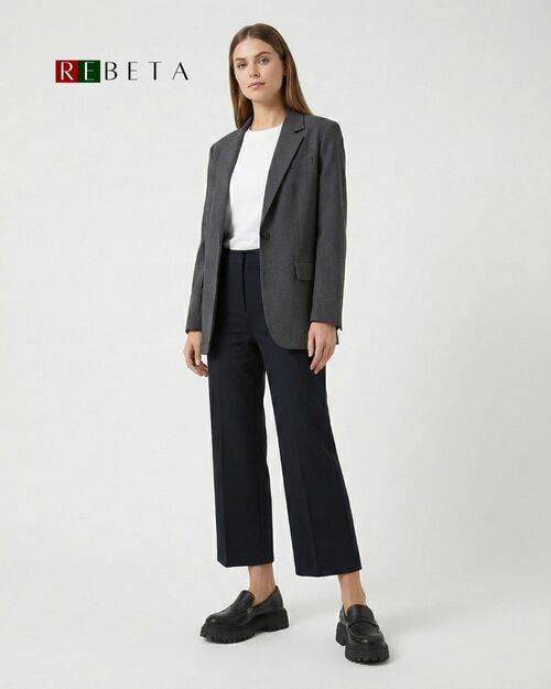 REBETA Deri Kadın Siyah Loafer Ayakkabı