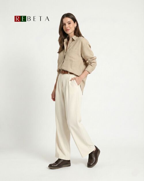 REBETA Deri Kadın Bağcıklı Kahve Ayakkabı Kombin