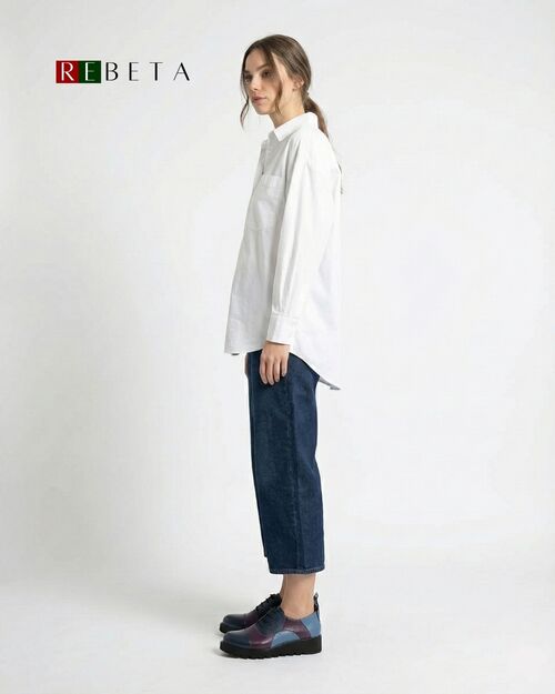 REBETA Deri Kadın Mor Ayakkabı Kombin