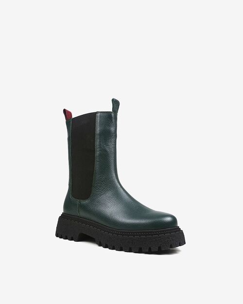 REBETA Deri Kadın Yeşil Bot