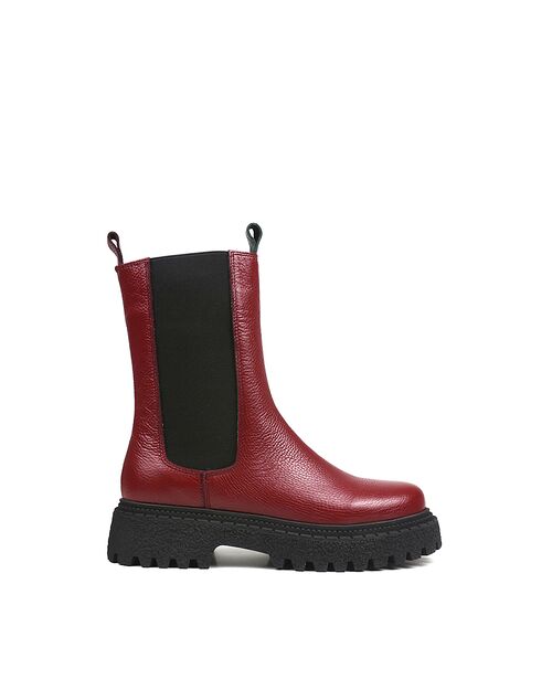 REBETA Deri Kadın Bordo Bot