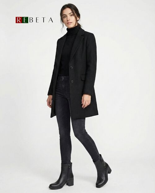 REBETA Deri Kadın Siyah Bot