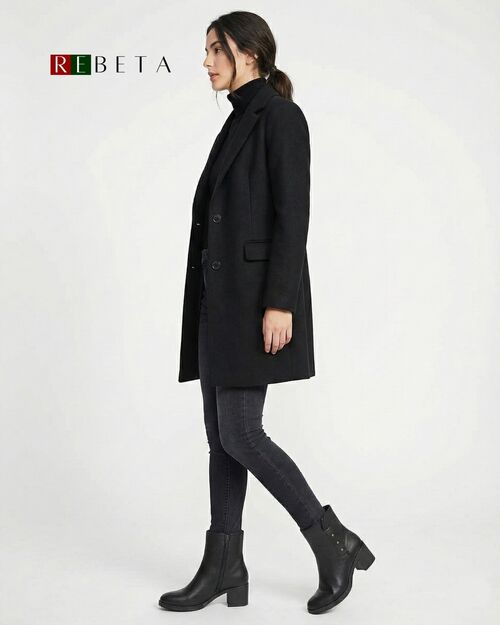 REBETA Deri Kadın Siyah Bot