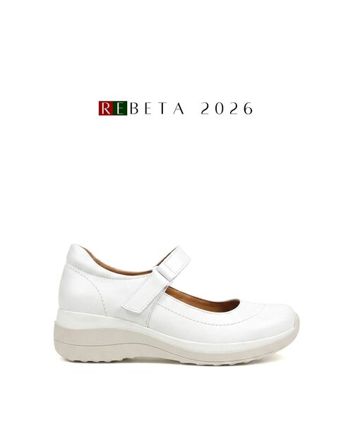 REBETA Deri Kadın Yüksek Tabanlı Beyaz Ayakkabı