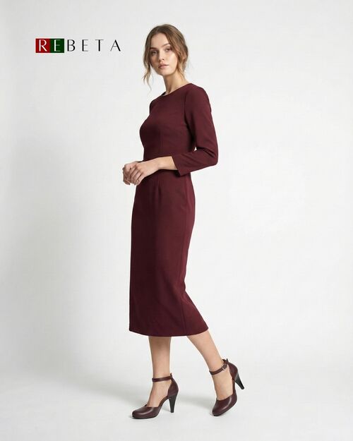 REBETA Deri Kadın Bilekten Bağlamalı Topuklu Bordo Ayakkabı