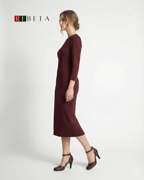 REBETA Deri Kadın Bilekten Bağlamalı Topuklu Bordo Ayakkabı