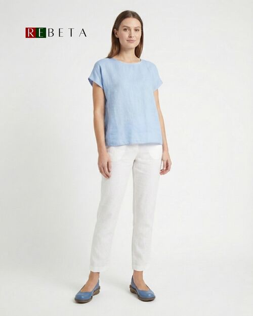 REBETA Deri Kadın Sandalet Mavi