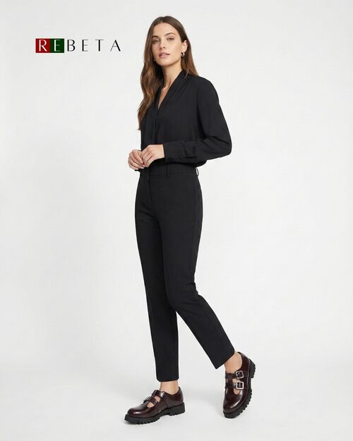 REBETA Deri Kadın Çift Tokalı Bordo Ayakkabı Açma