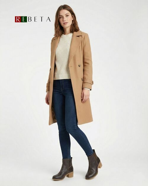 REBETA Deri Kadın Topuklu Kahve Bot