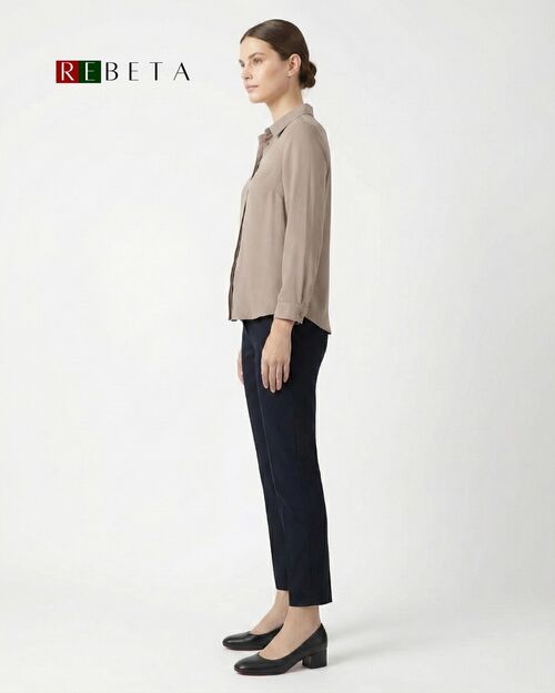 REBETA Kadın Deri Siyah ​Topuklu Ayakkabı