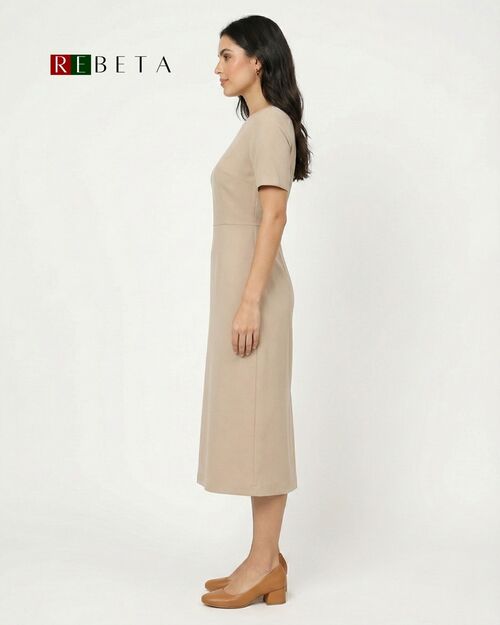 REBETA Kadın Deri Taba Topuklu Ayakkabı