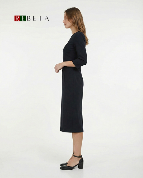 REBETA Deri Kadın Bilekten Bağlamalı Topuklu Siyah Ayakkabı