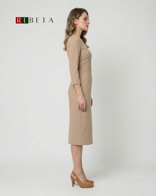 REBETA Deri Kadın Topuklu Taba Ayakkabı