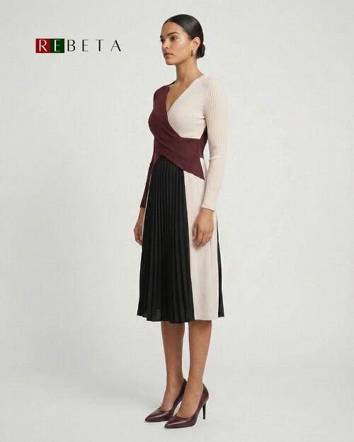 REBETA Deri Kadın Stiletto Bordo