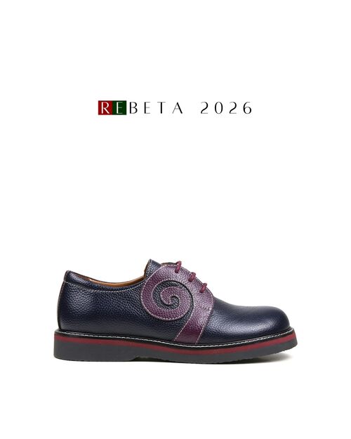 REBETA Deri Kadın Mor Kombin Ayakkabı