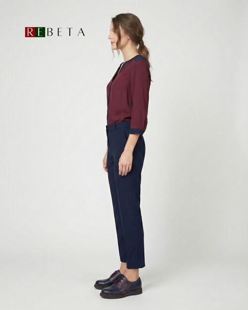 REBETA Deri Kadın Mor Kombin Ayakkabı