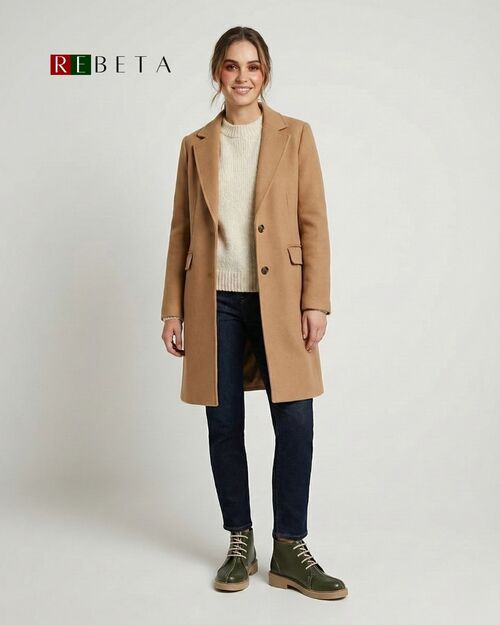 REBETA Deri Kadın Bağcıklı Haki Bot