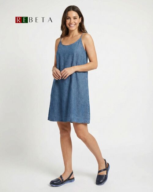 REBETA Deri Kadın Lacivert Sandalet