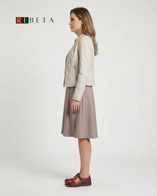 REBETA Deri Kadın Pencere Detaylı Bordo Ayakkabı