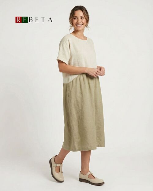 REBETA Deri Kadın Pencere Detaylı Bej Ayakkabı