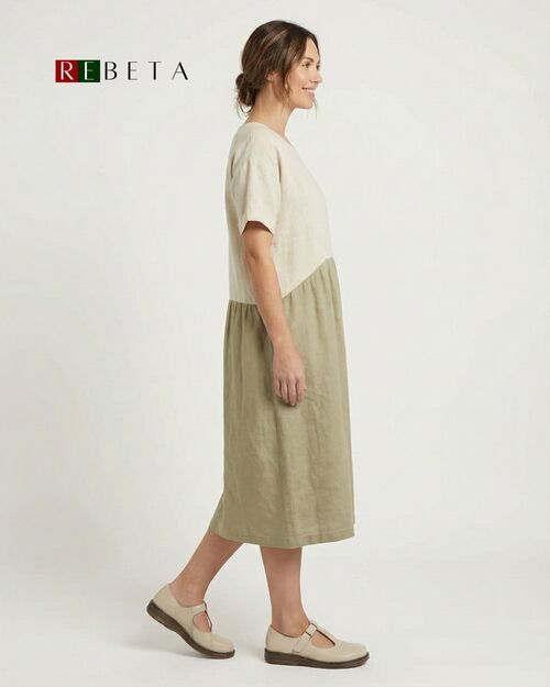 REBETA Deri Kadın Pencere Detaylı Bej Ayakkabı