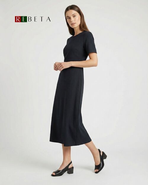 REBETA Deri Kadın Önü Açık Topuklu Siyah Sandalet