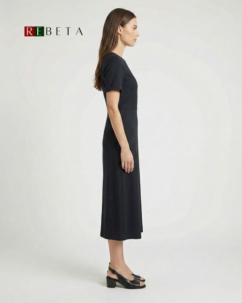 REBETA Deri Kadın Önü Açık Topuklu Siyah Sandalet