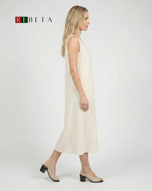 REBETA Deri Kadın Önü Açık Topuklu Vizon Sandalet