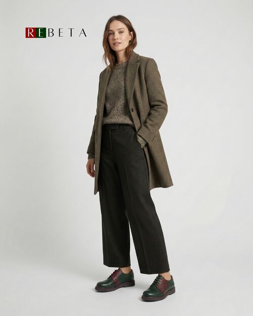 REBETA Deri Kadın Bordo Kombin Ayakkabı