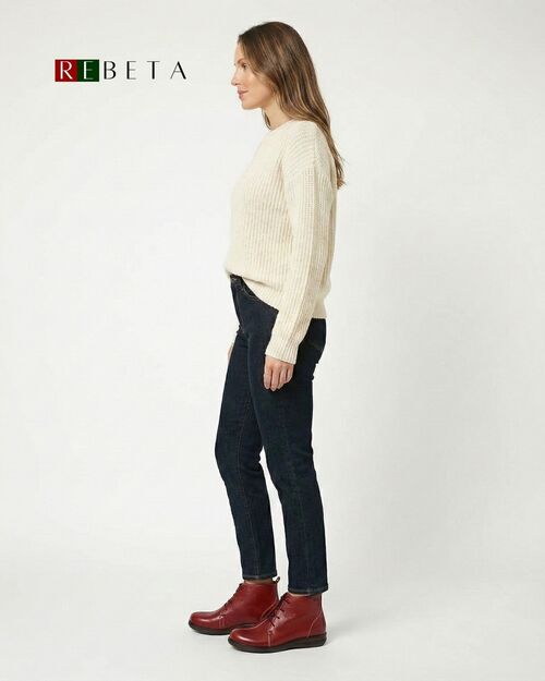 REBETA Deri Kadın Bot Kırmızı